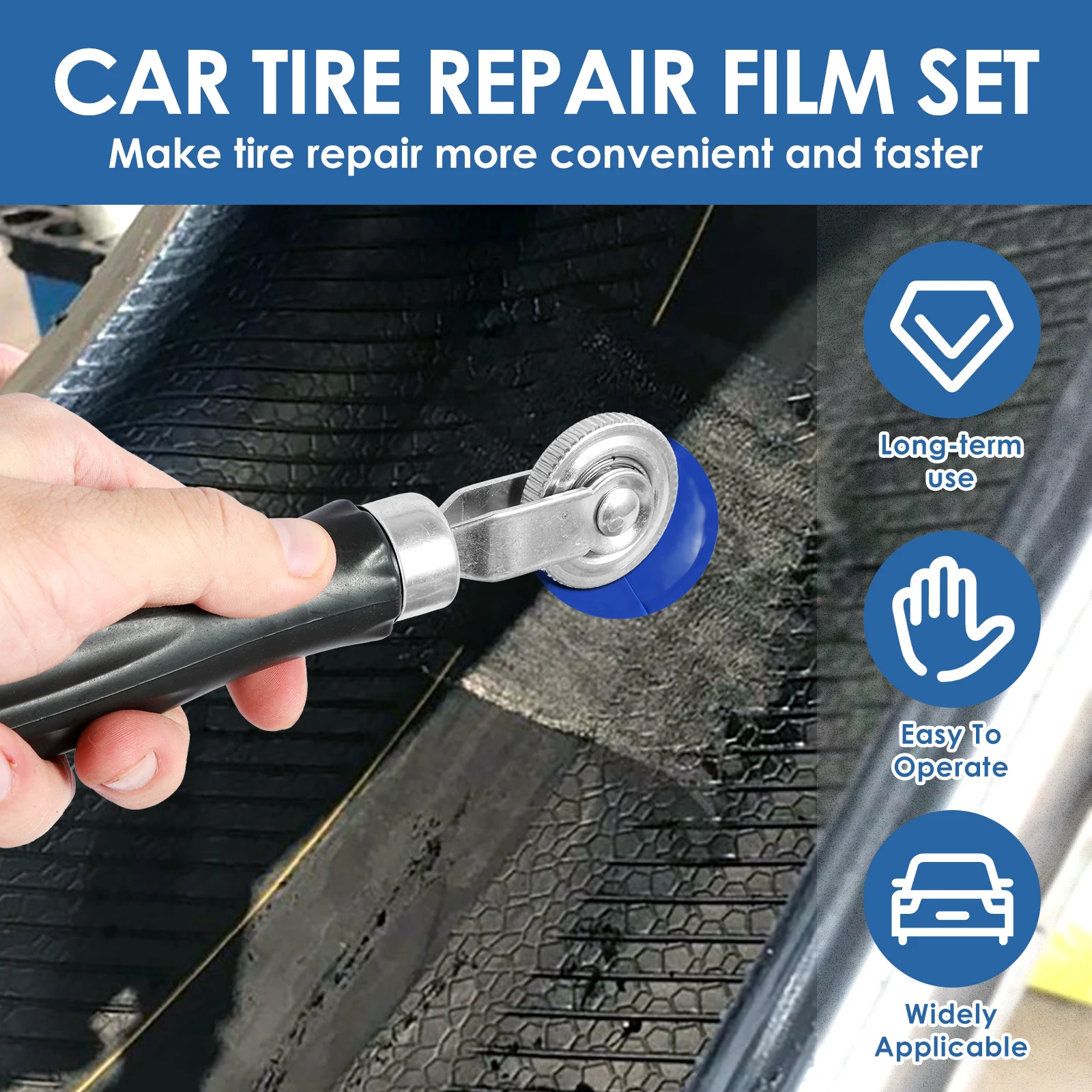 33Pcs Tire Patch Kit with Roll - Heavy Equipment Scraper recension och pris