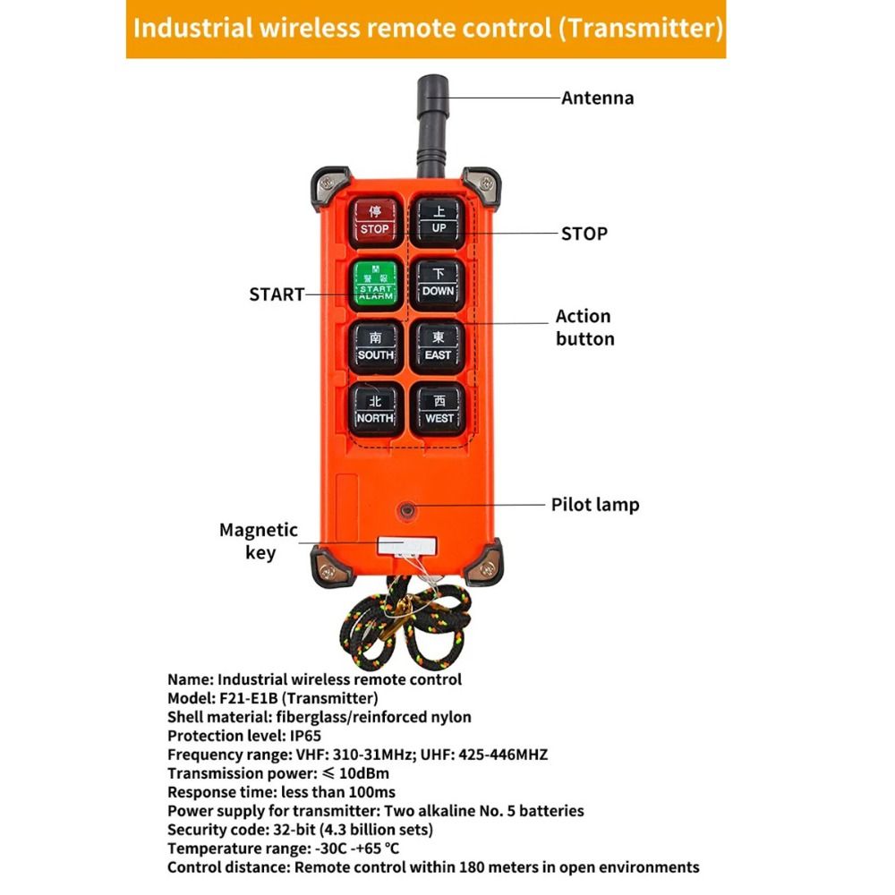 F21-E1B Wireless Crane Remote  - Heavy Equipment Crane recension och pris