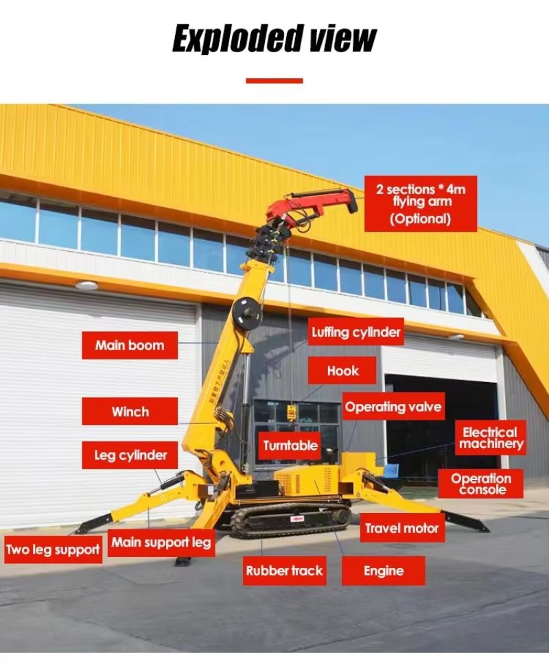 8T Hydraulic Spider Crane Heav - Heavy Equipment Crane recension och pris